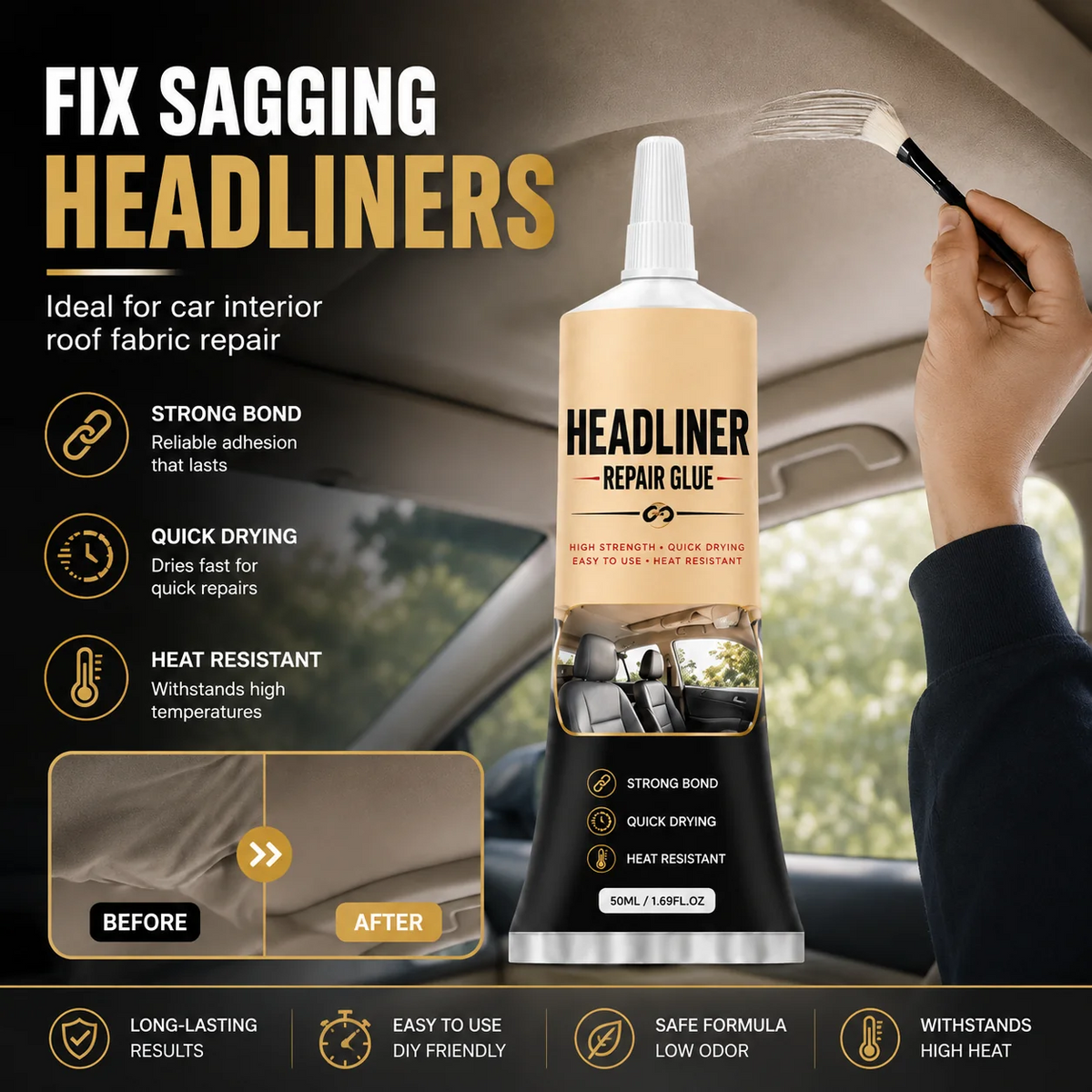 Waterproof Car Headliner Repair Glue (FREE SHIPPING)